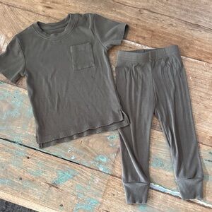 Little Bipsy Olive Kids Ribbed Set